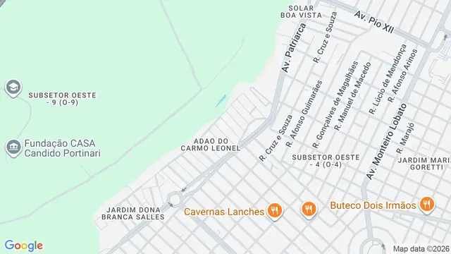 Mapa do bairro Adão do Carmo Leonel, Ribeirão Preto - SP