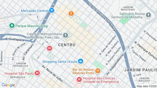 Mapa do bairro Centro, Ribeirão Preto - SP