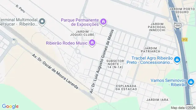 Mapa do bairro Cidade Jardim, Ribeirão Preto - SP