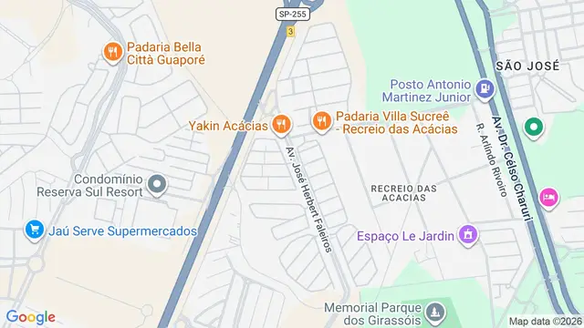 Mapa do bairro Condomínio Aroeira, Ribeirão Preto - SP