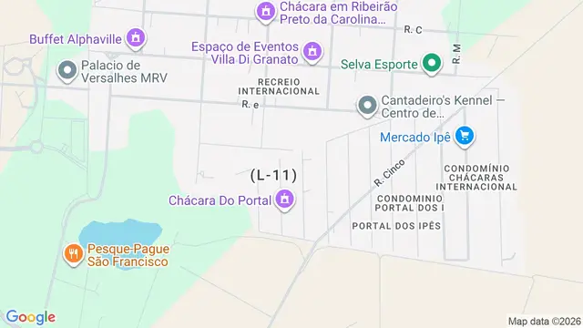 Mapa do bairro Condomínio Portal dos Ipês, Ribeirão Preto - SP
