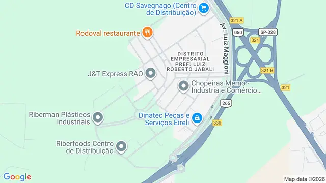 Mapa do bairro Distrito Empresarial Prefeito Luiz Roberto Jábali, Ribeirão Preto - SP