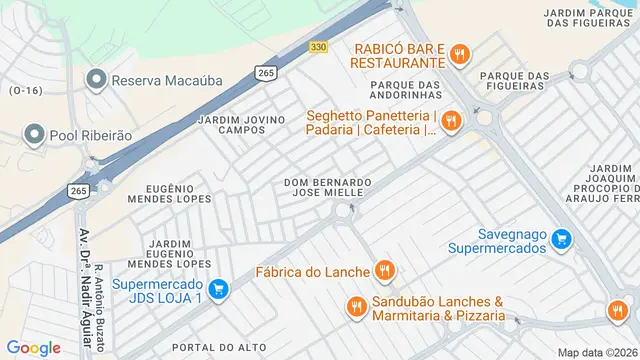 Mapa do bairro Dom Bernardo José Mielle, Ribeirão Preto - SP