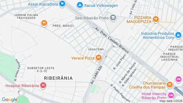 Mapa do bairro Iguatemi, Ribeirão Preto - SP
