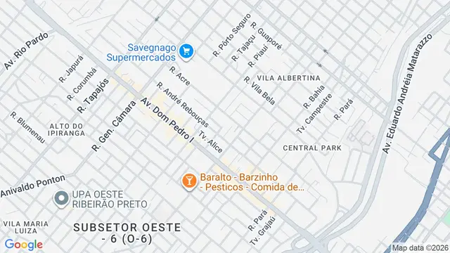 Mapa do bairro Ipiranga, Ribeirão Preto - SP