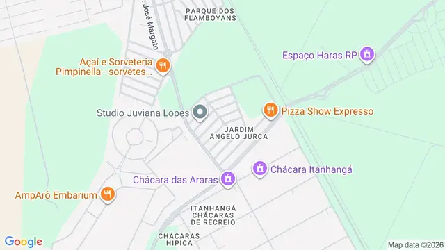 Mapa do bairro Jardim Ângelo Jurca, Ribeirão Preto - SP
