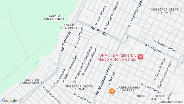 Mapa do bairro Jardim Bela Vista, Ribeirão Preto - SP
