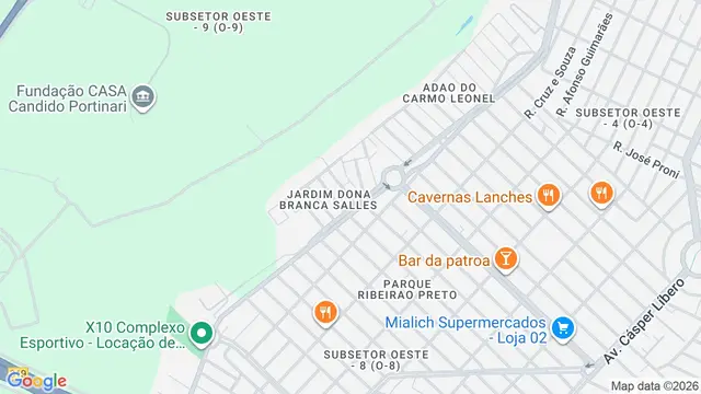 Mapa do bairro Jardim Dona Branca Salles, Ribeirão Preto - SP