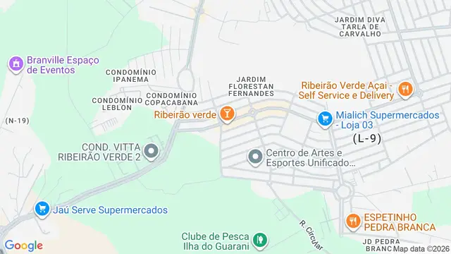 Mapa do bairro Jardim Florestan Fernandes, Ribeirão Preto - SP