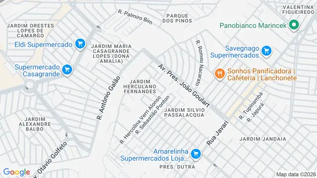 Mapa do bairro Jardim Herculano Fernandes, Ribeirão Preto - SP