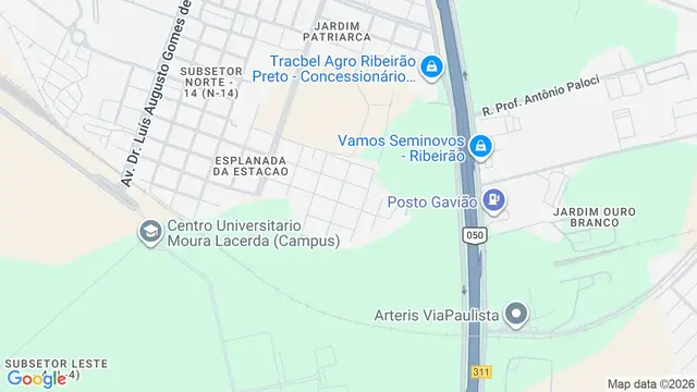 Mapa do bairro Jardim Iara, Ribeirão Preto - SP