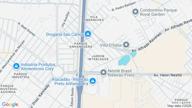 Mapa do bairro Jardim Interlagos, Ribeirão Preto - SP