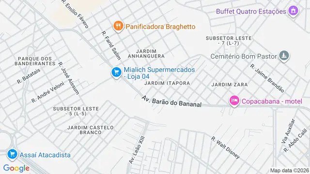 Mapa do bairro Jardim Itaporã, Ribeirão Preto - SP