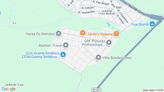 Mapa do bairro Jardim Itaú, Ribeirão Preto - SP