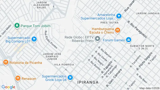 Mapa do bairro Jardim Javari, Ribeirão Preto - SP
