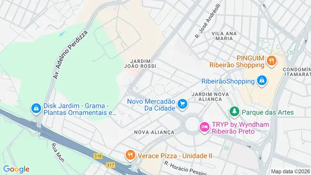 Mapa do bairro Jardim João Rossi, Ribeirão Preto - SP