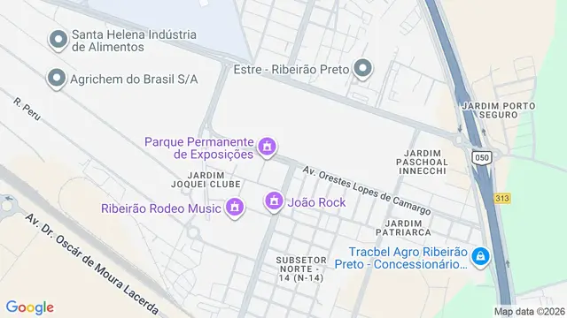 Mapa do bairro Jardim Jóquei Clube, Ribeirão Preto - SP