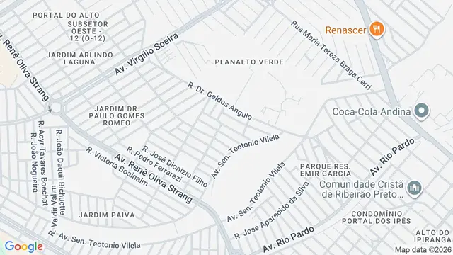Mapa do bairro Jardim José Wilson Toni, Ribeirão Preto - SP