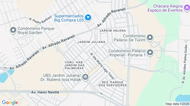 Mapa do bairro Jardim Juliana, Ribeirão Preto - SP