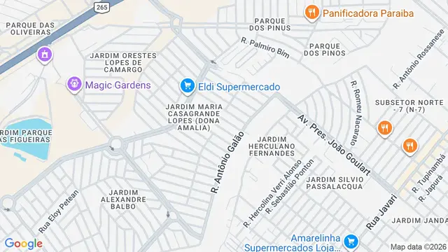 Mapa do bairro Jardim Maria Casagrande Lopes (Dona Amália), Ribeirão Preto - SP