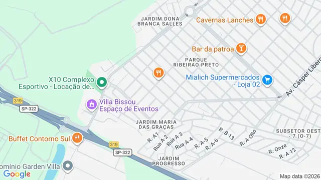 Mapa do bairro Jardim Maria das Graças, Ribeirão Preto - SP