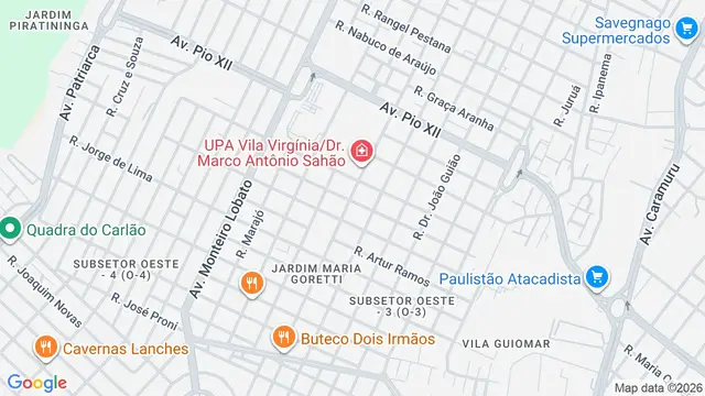 Mapa do bairro Jardim Maria Goretti, Ribeirão Preto - SP