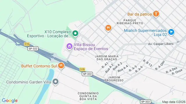 Mapa do bairro Jardim Monte Carlo, Ribeirão Preto - SP