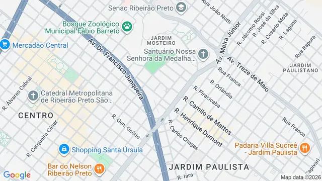 Mapa do bairro Jardim Mosteiro, Ribeirão Preto - SP
