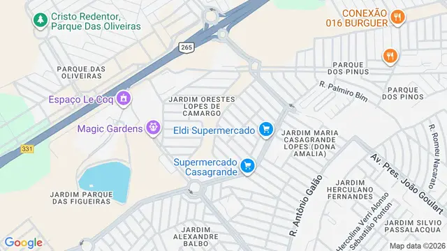 Mapa do bairro Jardim Orestes Lopes de Camargo, Ribeirão Preto - SP
