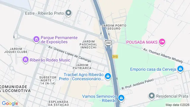 Mapa do bairro Jardim Paschoal Innecchi, Ribeirão Preto - SP