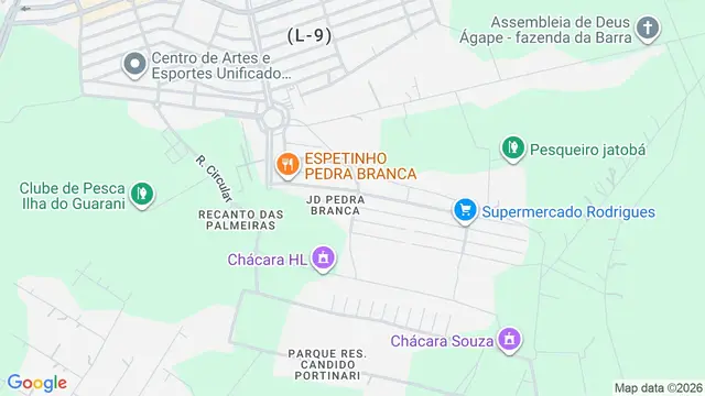 Mapa do bairro Jardim Pedra Branca, Ribeirão Preto - SP