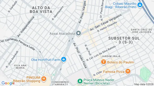 Mapa do bairro Jardim Santa Ângela, Ribeirão Preto - SP