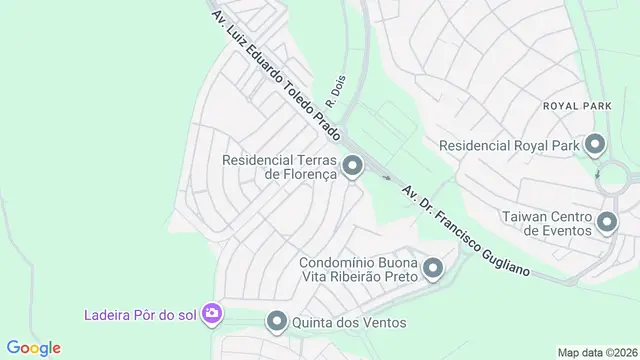 Mapa do bairro Loteamento Terras de Florença, Ribeirão Preto - SP