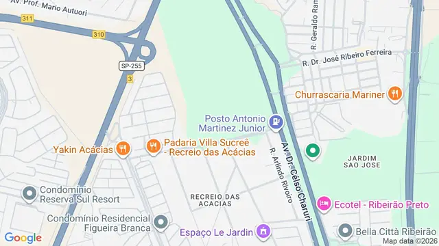 Mapa do bairro Núcleo São Luís, Ribeirão Preto - SP