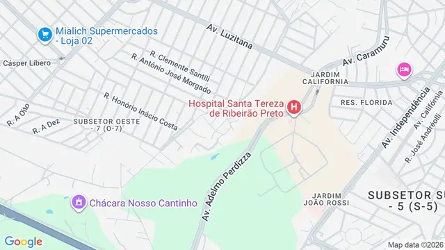 Mapa do bairro Núcleo Vida Nova, Ribeirão Preto - SP
