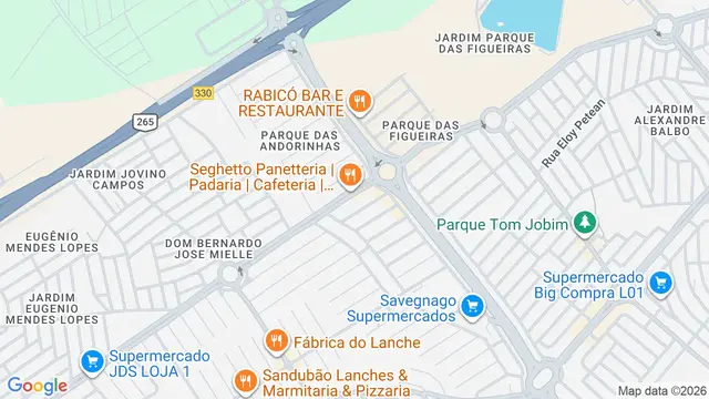 Mapa do bairro Parque das Andorinhas, Ribeirão Preto - SP
