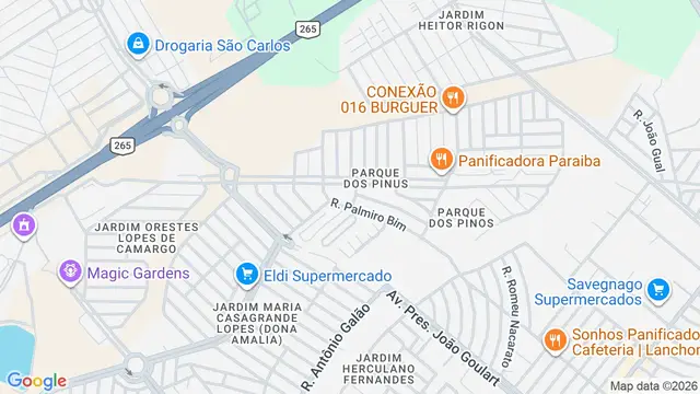 Mapa do bairro Parque dos Pinus, Ribeirão Preto - SP