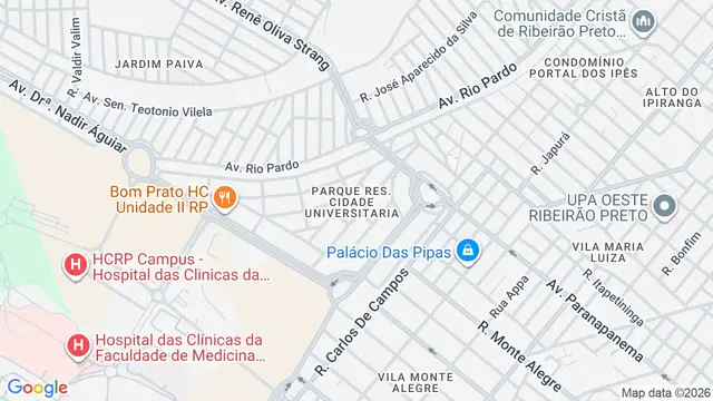 Mapa do bairro Parque Residencial Cidade Universitária, Ribeirão Preto - SP