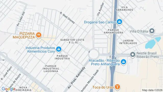 Mapa do bairro Parque Residencial Lagoinha, Ribeirão Preto - SP
