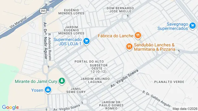 Mapa do bairro Portal do Alto, Ribeirão Preto - SP