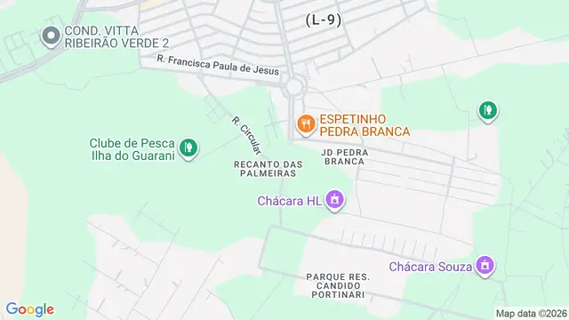 Mapa do bairro Recanto das Palmeiras, Ribeirão Preto - SP