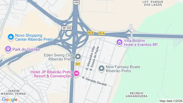 Mapa do bairro Recreio Anhangüera, Ribeirão Preto - SP