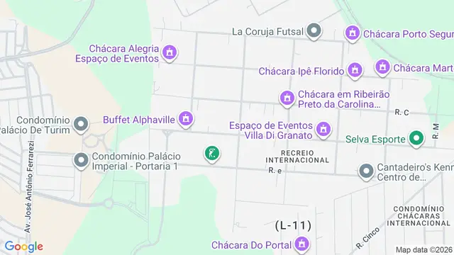 Mapa do bairro Recreio Internacional, Ribeirão Preto - SP