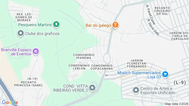 Mapa do bairro Reserva do Bosque, Ribeirão Preto - SP