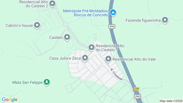 Mapa do bairro Residencial Alto do Castelo, Ribeirão Preto - SP
