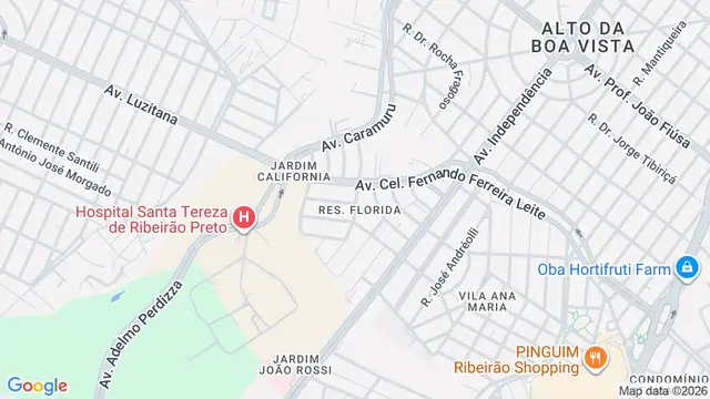 Mapa do bairro Residencial Flórida, Ribeirão Preto - SP