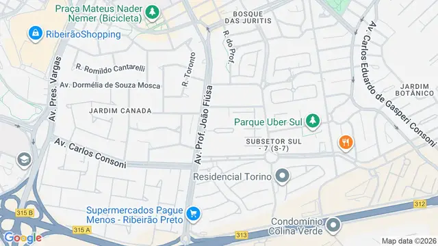 Mapa do bairro Residencial Morro do Ipê, Ribeirão Preto - SP