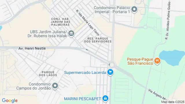 Mapa do bairro Residencial Parque dos Servidores, Ribeirão Preto - SP
