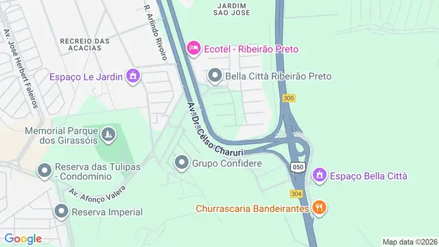 Mapa do bairro Sítio São Bento 2, Ribeirão Preto - SP - Rua Dois