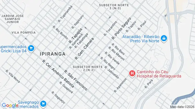 Mapa do bairro Vila Albertina, Ribeirão Preto - SP